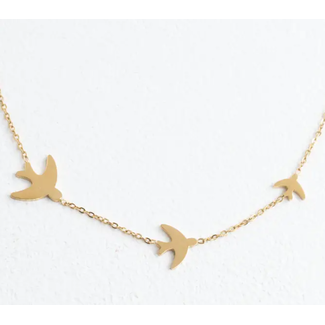 China Sparrow Necklace - Gold