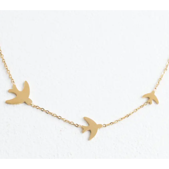 Sparrow Necklace - Gold