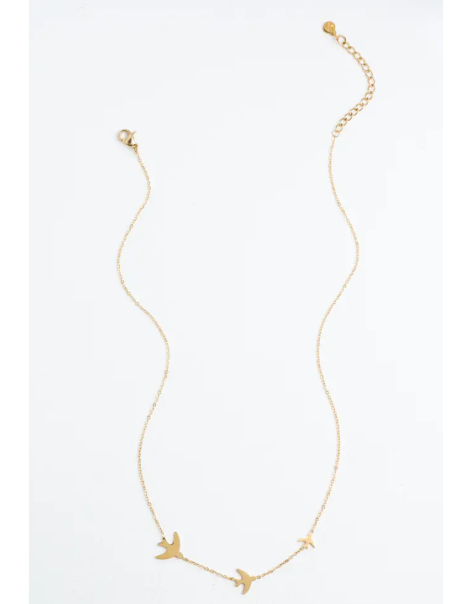 China Sparrow Necklace - Gold, China