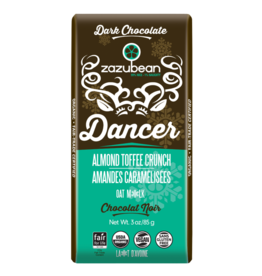 Zazubean Dancer - Dark Chocolate  Almond Toffee Crunch, 85g
