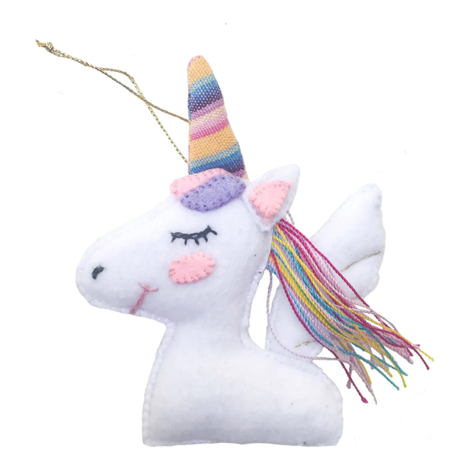 CLEARANCE Felt Unicorn Ornament