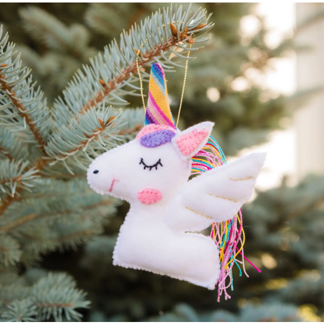CLEARANCE Felt Unicorn Ornament