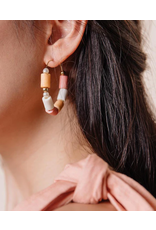 India Emily Hoop Earrings (Coral), India