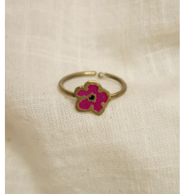 India CLEARANCE Magenta Blossom Ring, India