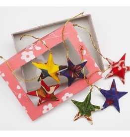 Bangladesh Sari Star Ornament Set, Bangladesh