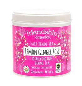 Friendship Organics Lemon Ginger Rose Herbal Tea Tin