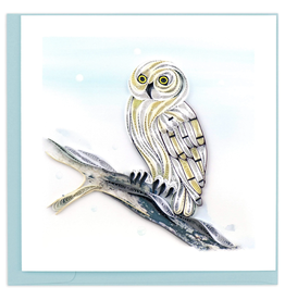 Vietnam Quilled Snowy Owl Card, Vietnam