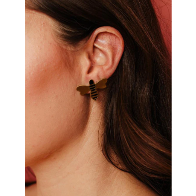 Honey Bee Stud Earrings