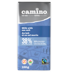 Camino Sea Salt & Hazelnuts 38% Milk Chocolate Bar 100g