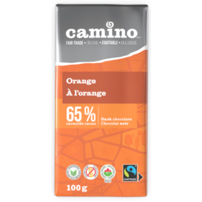 Camino Orange 65% Dark Chocolate Bar 100g