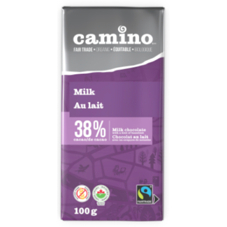 Camino Hazelnuts 38% Milk Chocolate Bar 100g