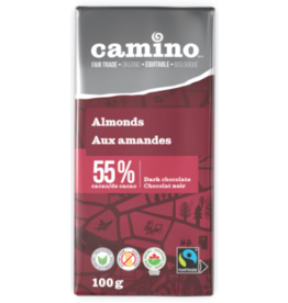 Camino Almonds 55% Dark Chocolate Bar 100g