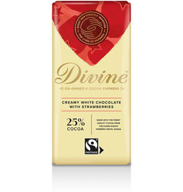 Ghana Divine Strawberries 25% White Chocolate Bar 85g