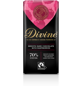 Ghana Divine Raspberries 70% Dark Chocolate 85g