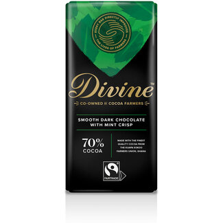 Ghana Divine Mint 70% Dark Chocolate Bar 85g