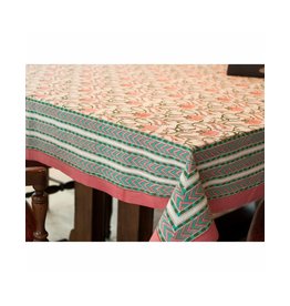India CLEARANCE Fantail Paradiso Tablecloth, India.  60" x 60"