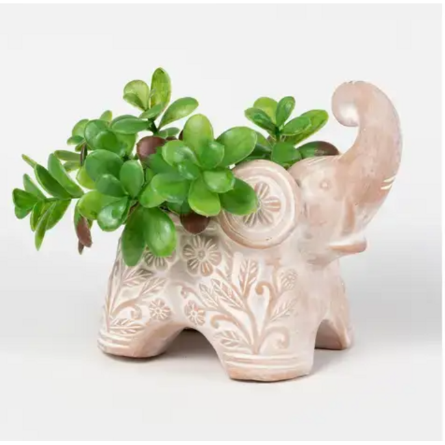 Trumpeting Elephant Planter