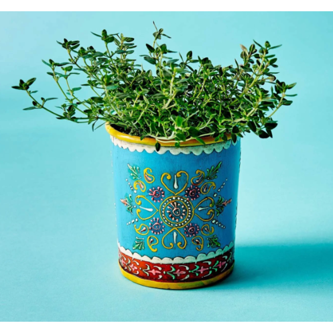 Henna Treasure Metal Herb Planter