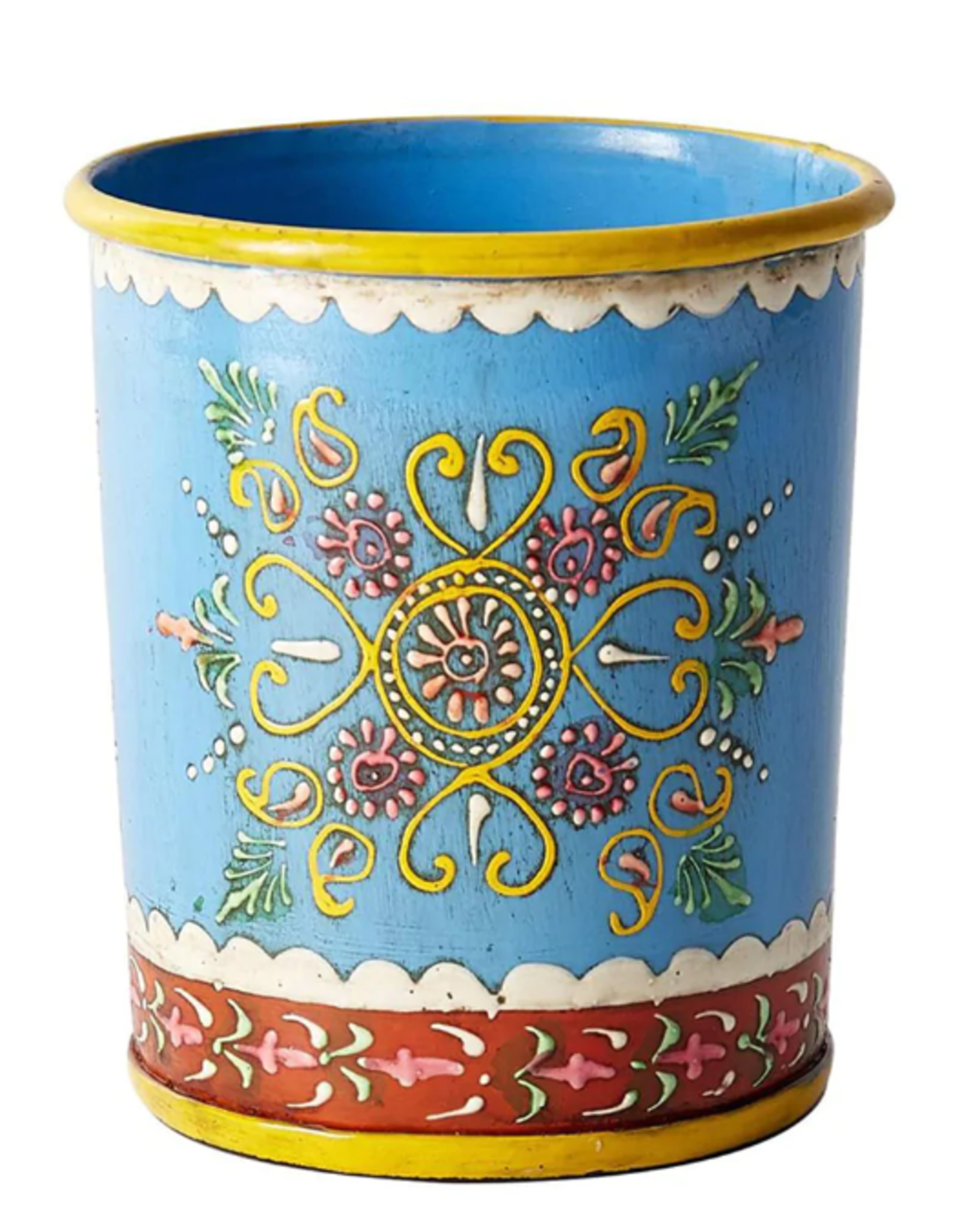 India Henna Treasure Metal Herb Planter, India