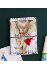 India Saraswati Recycled Paper Hand Painted Journal - Elephant, India