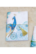 India Saraswati Recycled Paper Hand Painted Journal - Peacock, India