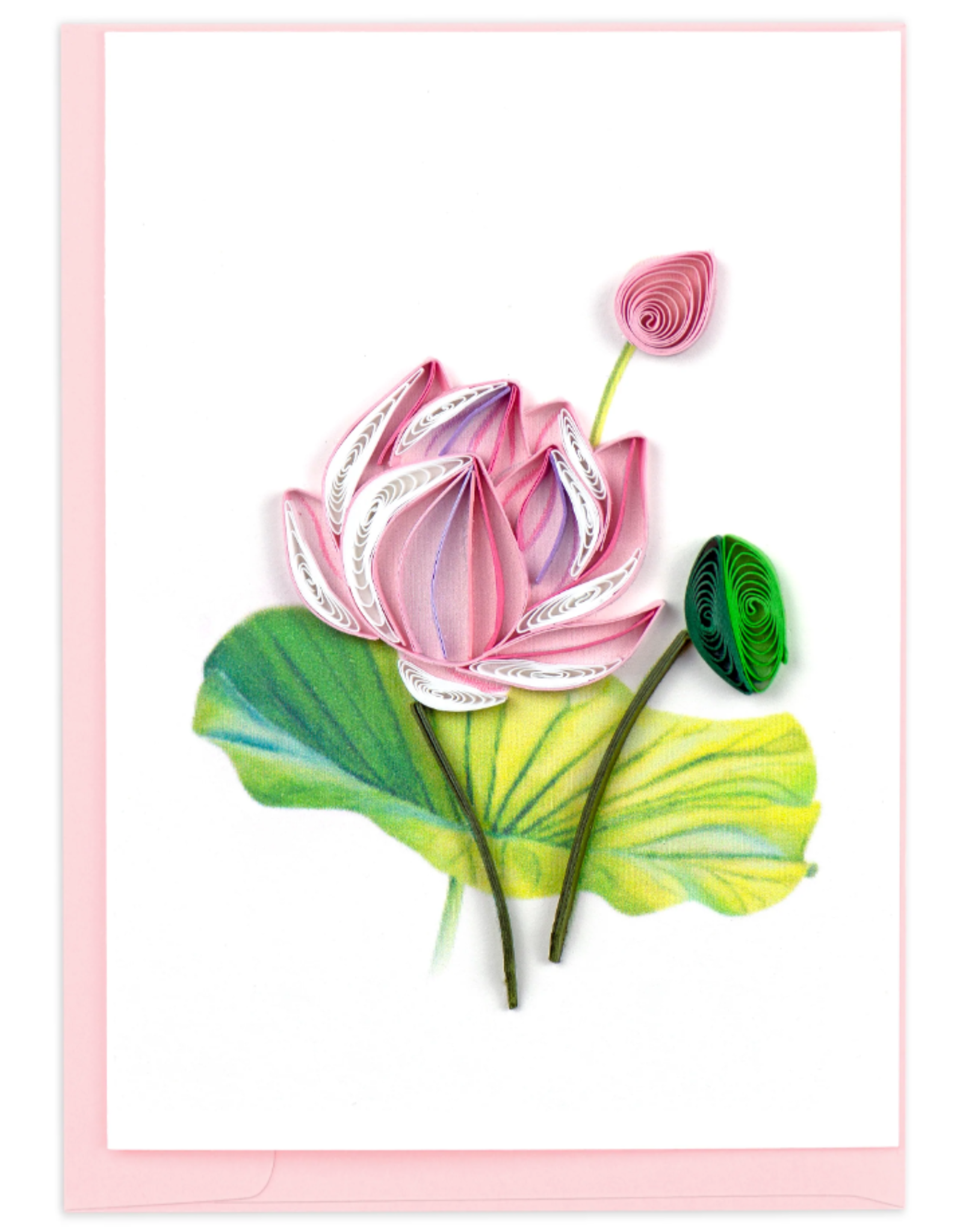 Vietnam Quilled Pink Lotus Mini Card, Vietnam