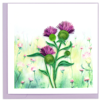 Vietnam Quilling Card - Thistle