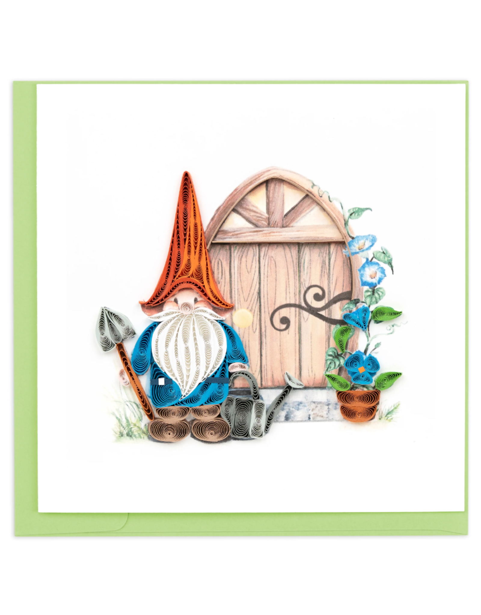 Vietnam Quilled Garden Gnome Card, Vietnam