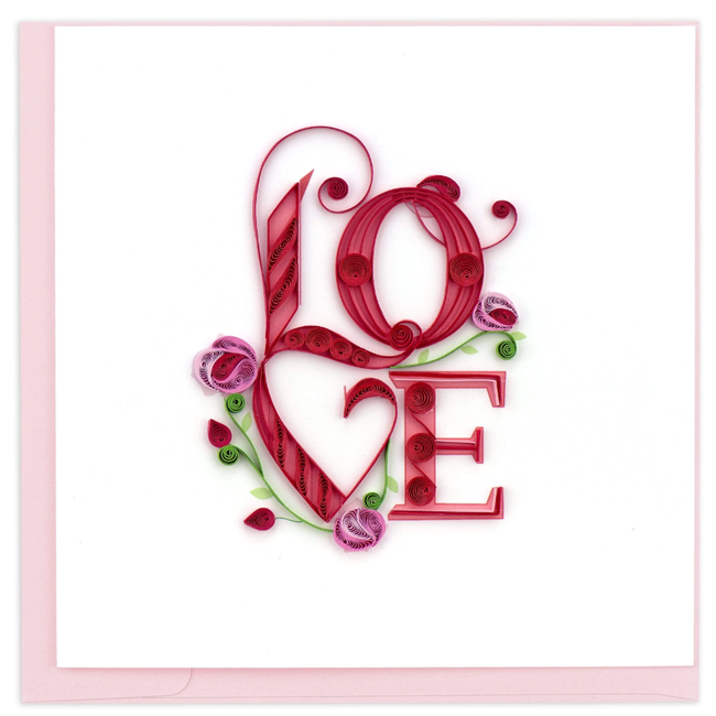 Quilled Card - LOVE