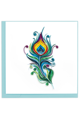 Vietnam Quilled Peacock Feather Card