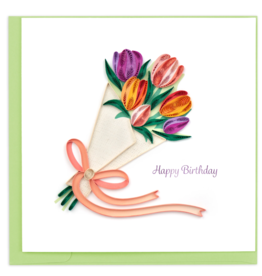 Vietnam Quilled Birthday Tulip Bouquet Card, Vietnam