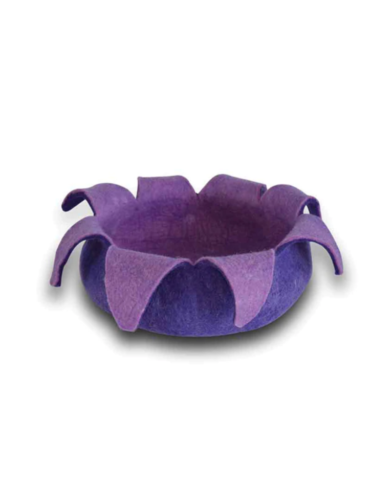 Nepal Purple Petal Wool Cat Basket, Nepal