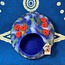 Nepal Felt Cat Cave - Blue Poppy