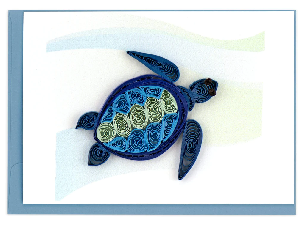 Quilled Turtle Mini Card, Vietnam - Village Goods