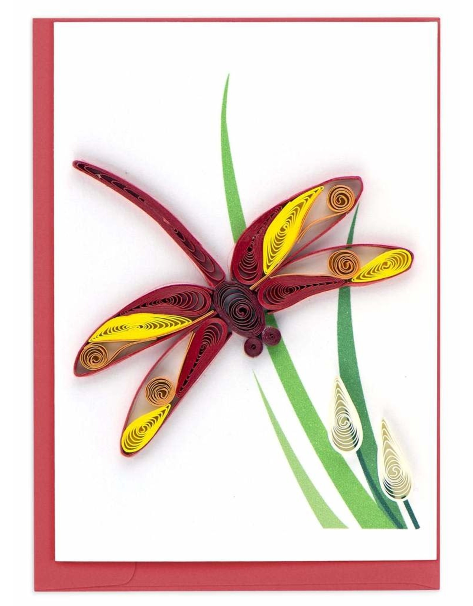Vietnam Quilled Dragonfly Mini Card