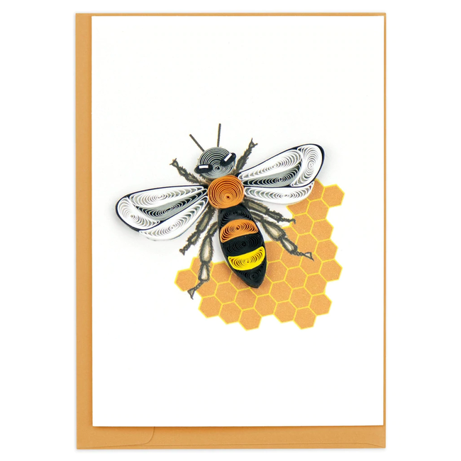 Mini Quilled Card - Honeybee