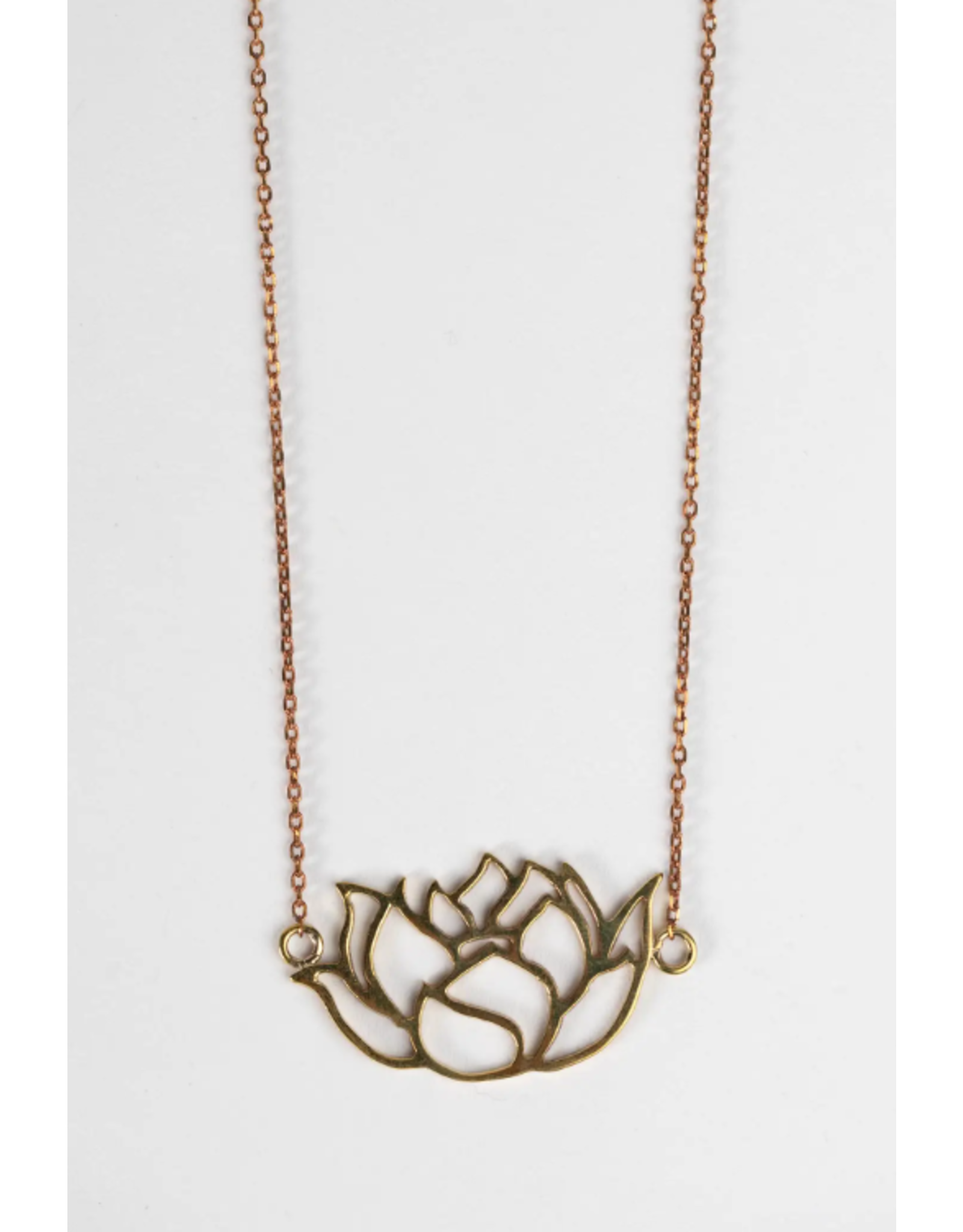 Cambodia Graceful Lotus Recycled Bomb Casing Necklace, Cambodia