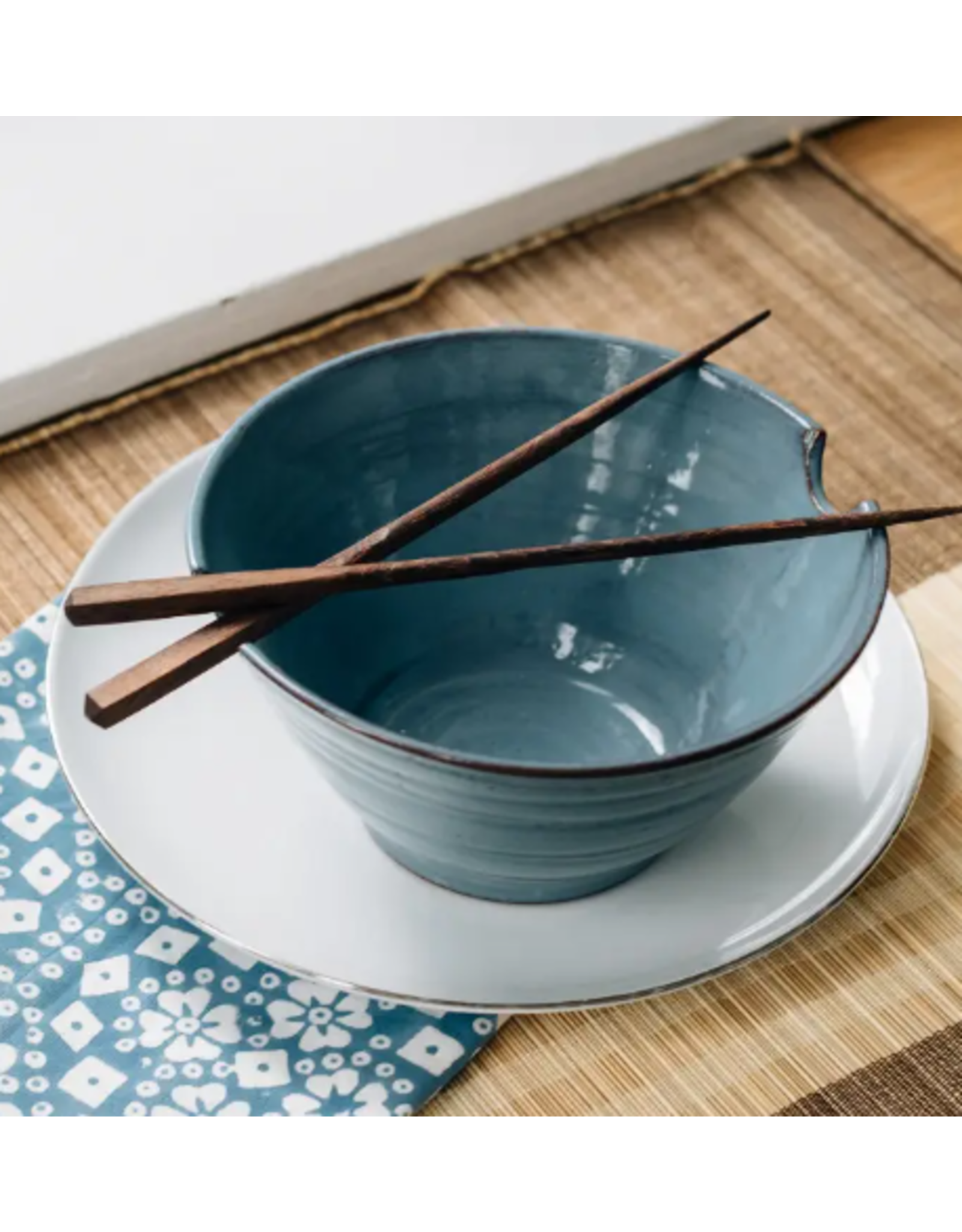 Nepal Chopsticks & Blue Bowl Set, Nepal