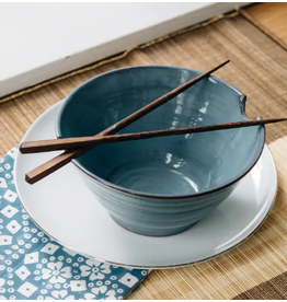 Nepal Chopsticks & Bowl Set - Blue, Nepal