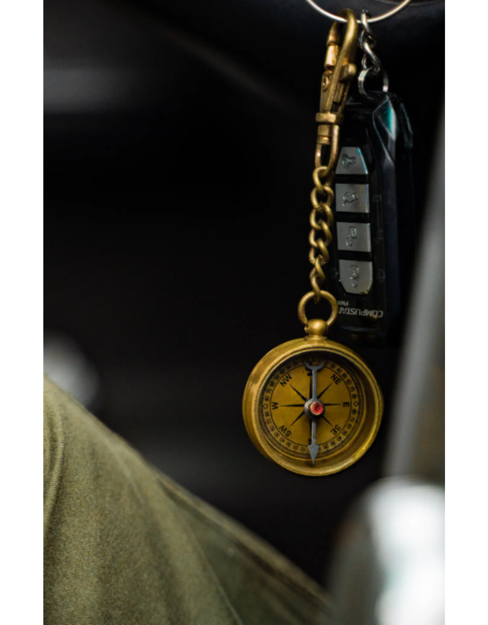 India Compass Keychain, India