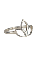 India Silvery Lotus Ring, India