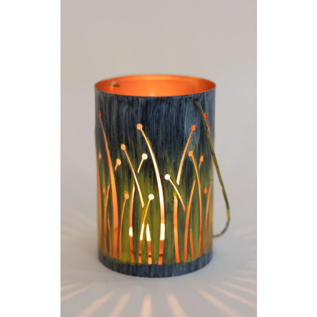 Iron Hanging Lantern - Seagrass