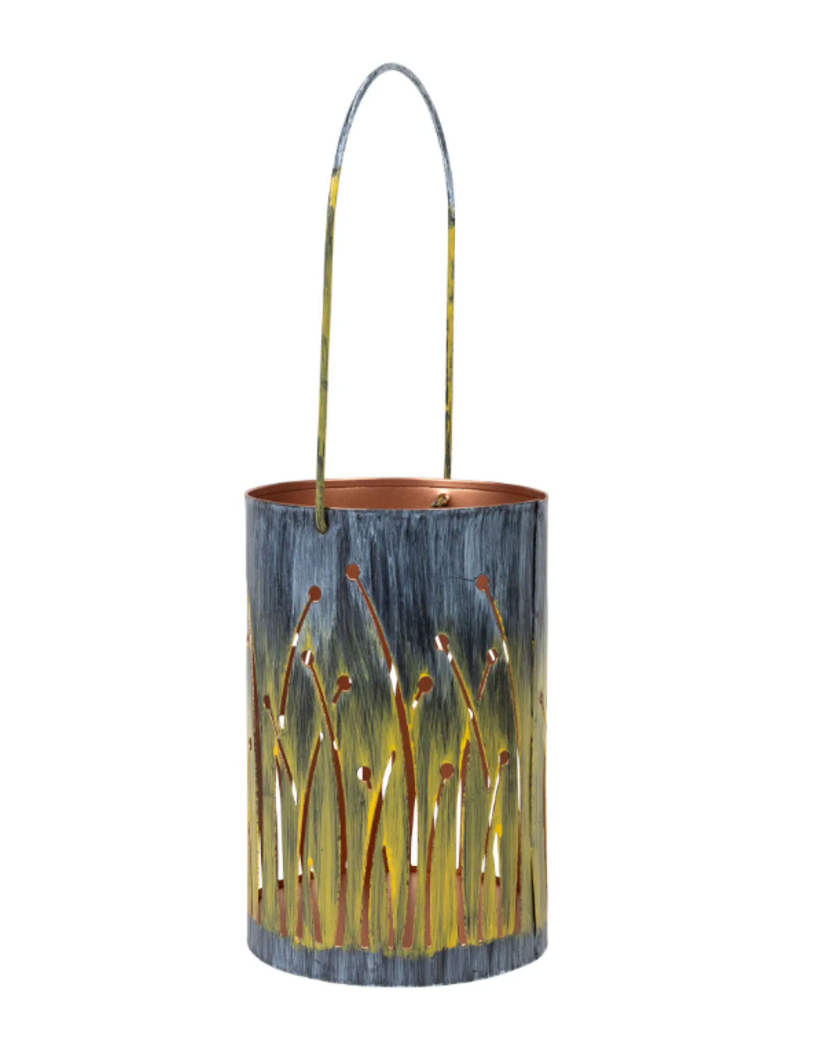 India Seagrass Iron Hanging Lantern, India