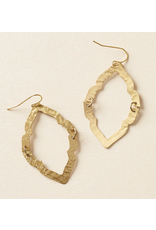 India Nihira-Diya Gold Ashram Window Earrings, India