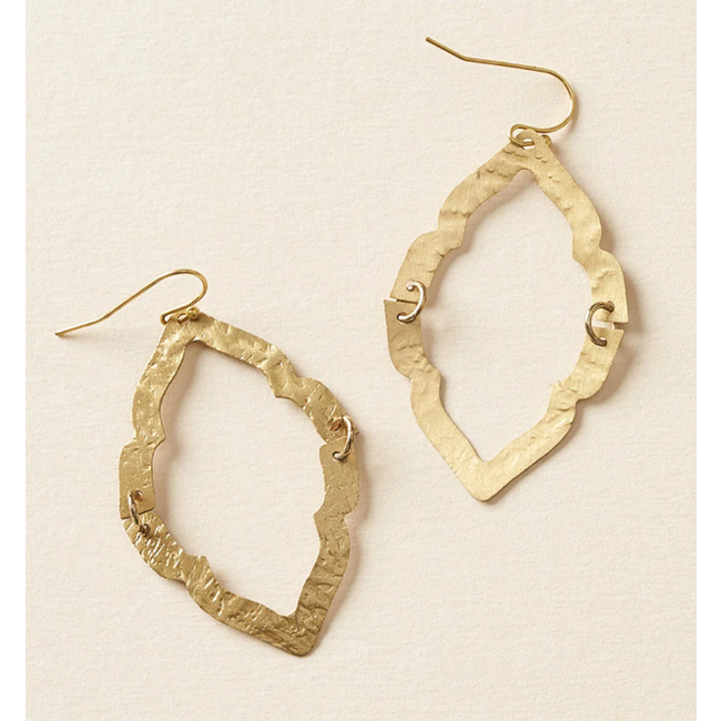 Nihira-Diya Gold Ashram Window Earrings