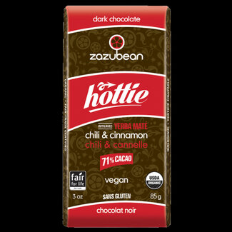 Zazubean 71% Hottie Chili & Cinnamon w/ Yerba Mate Dark Chocolate 85g