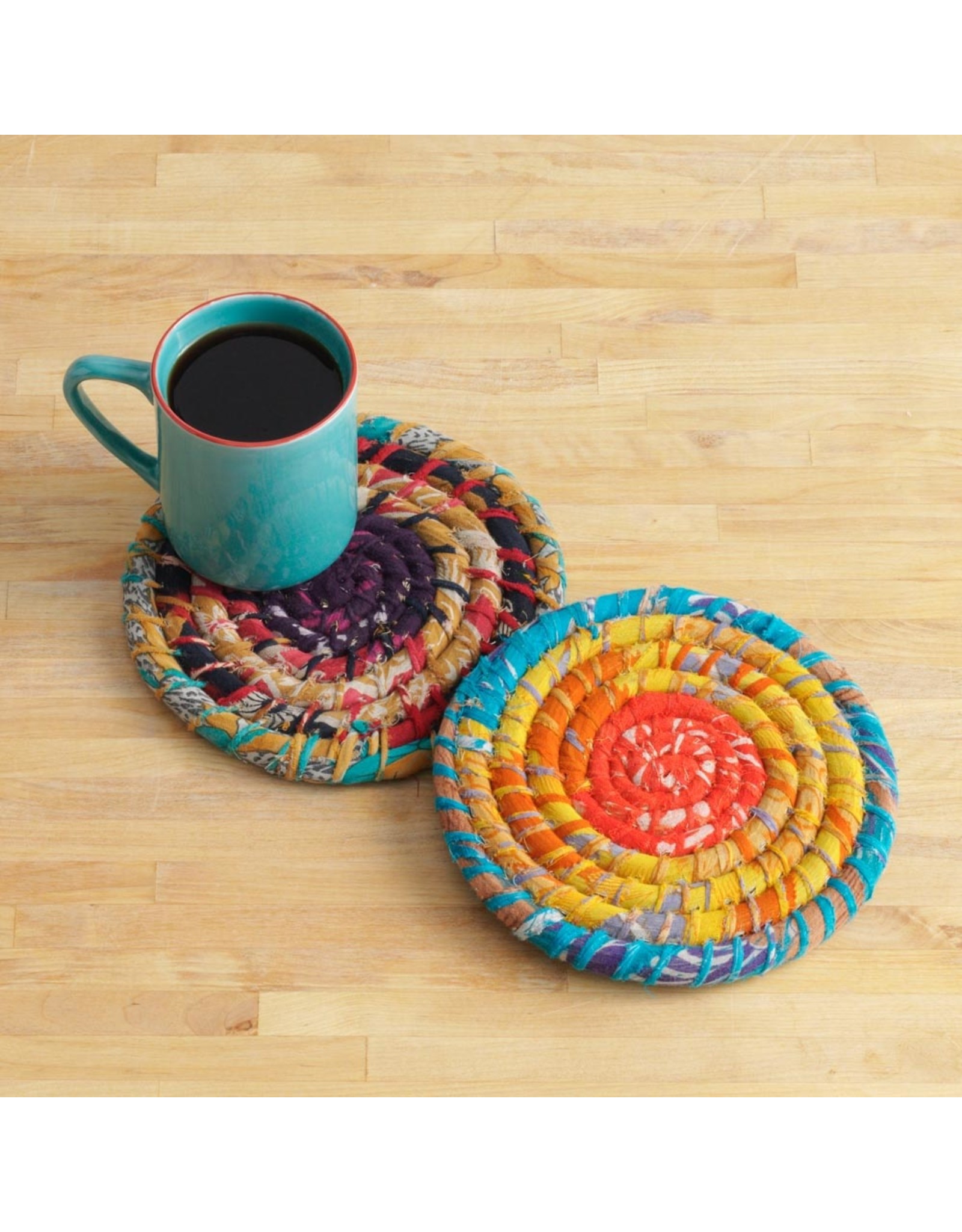 Chindi Wrap Trivet (assorted colours), Bangladesh Village Goods