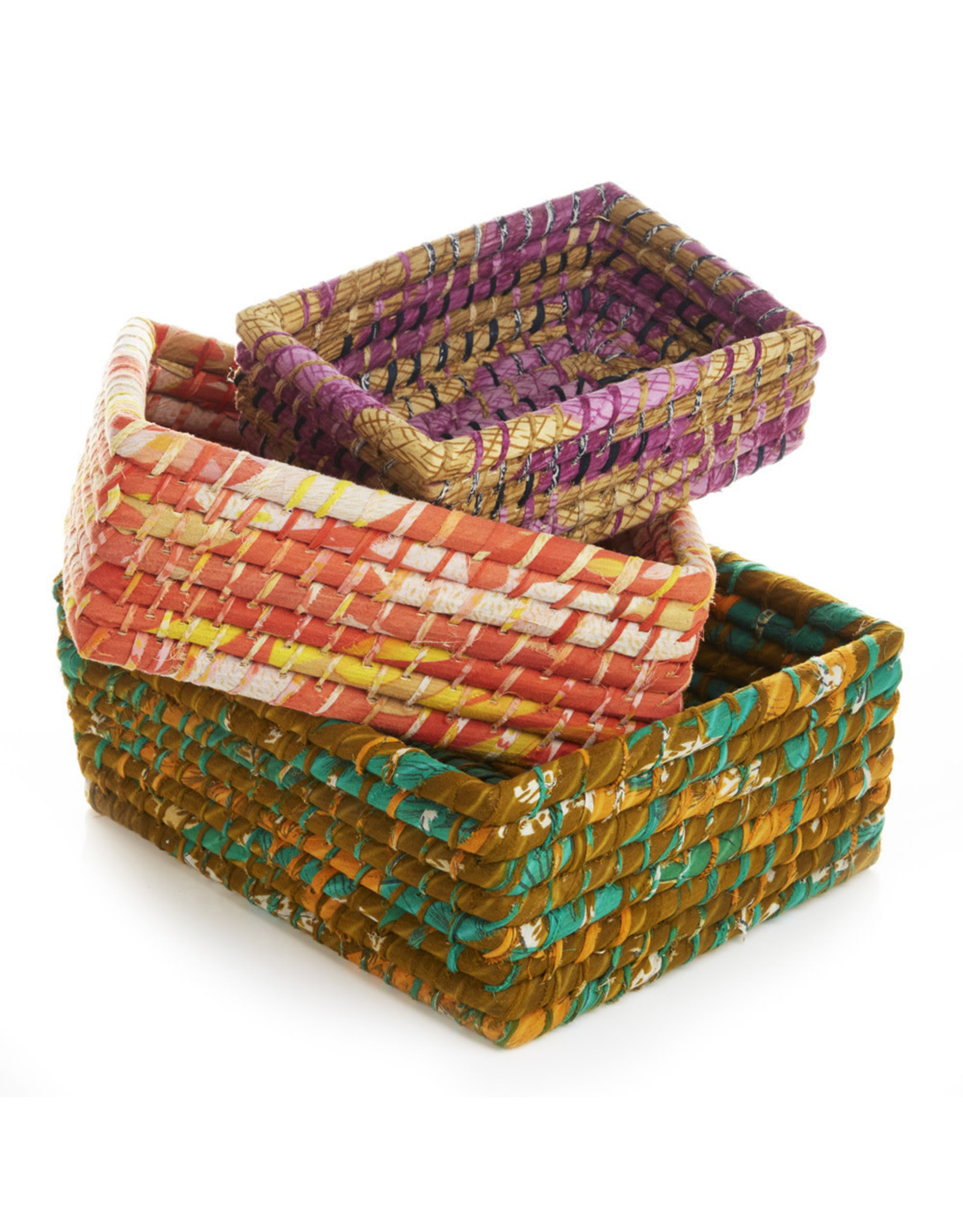 Bangladesh Rectangular Chindi Basket, Bangladesh