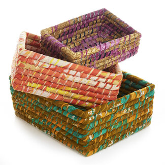 Bangladesh Rectangular Chindi Basket