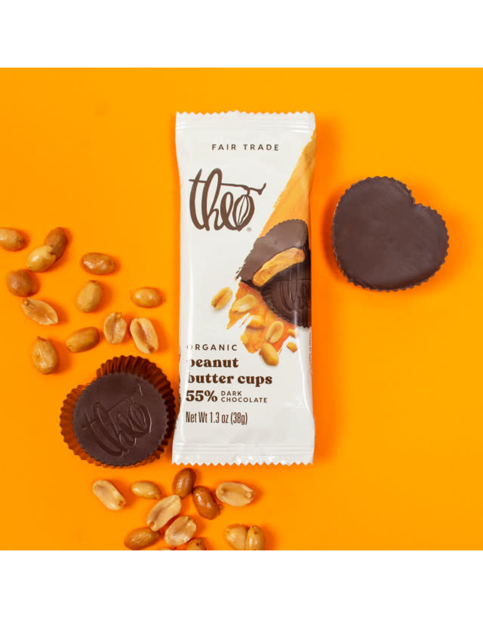 Theo - Dark Chocolate Peanut Butter Cups, 38g